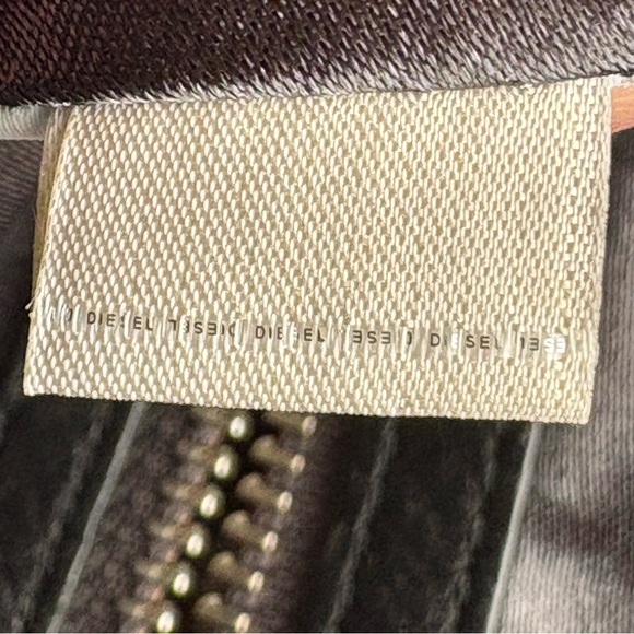 Vintage Diesel Space Y2K Liquid Space Leather Hoop Circle Round Bag - Picture 11 of 17